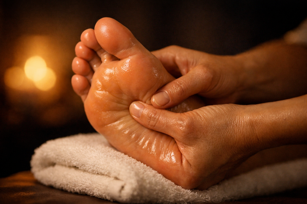 Foot massage at U Spa Al Barsha, Dubai