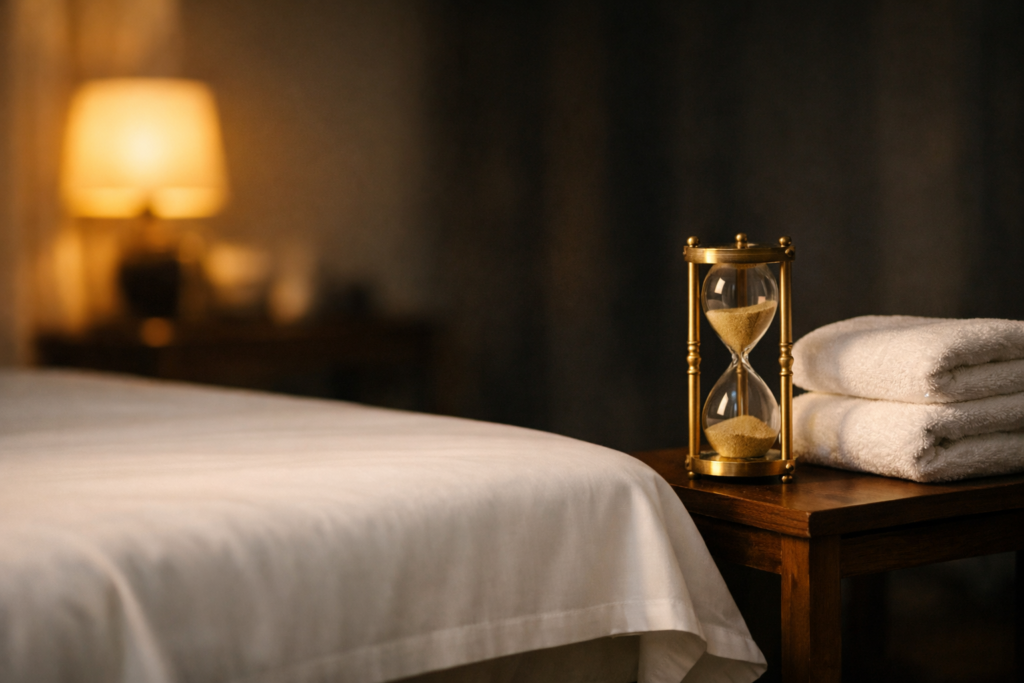 Choosing massage duration at U Spa Al Barsha, Dubai