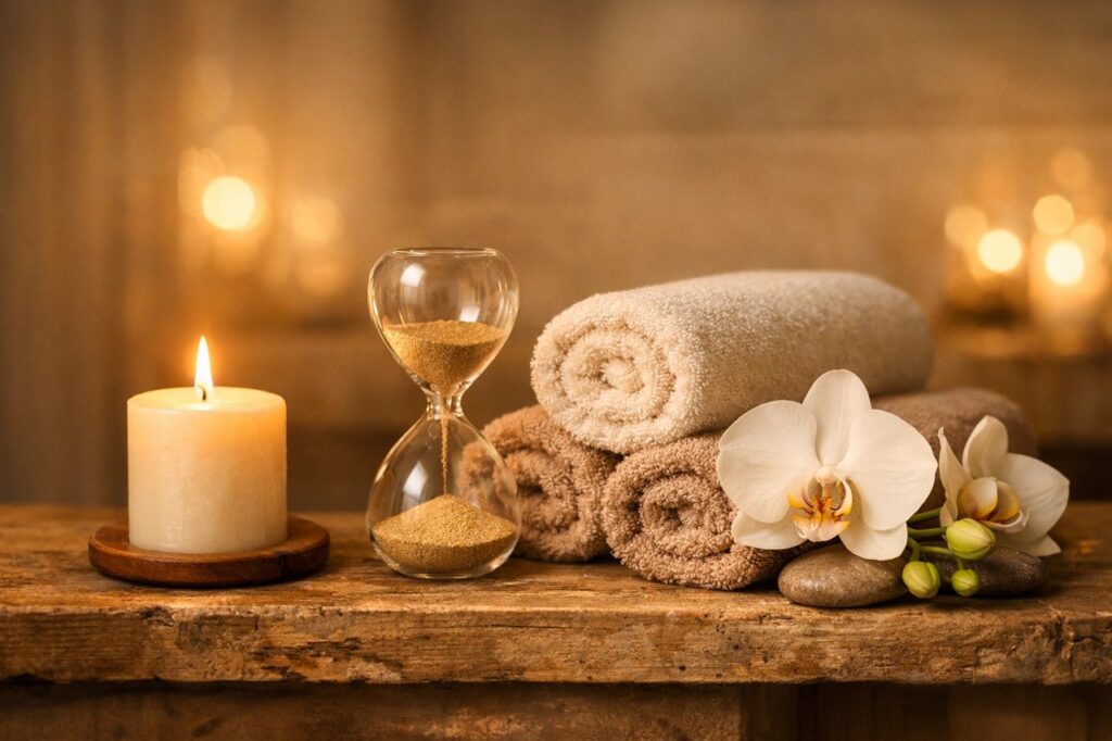 Serene spa relaxation corner at U Spa Al Barsha, Dubai