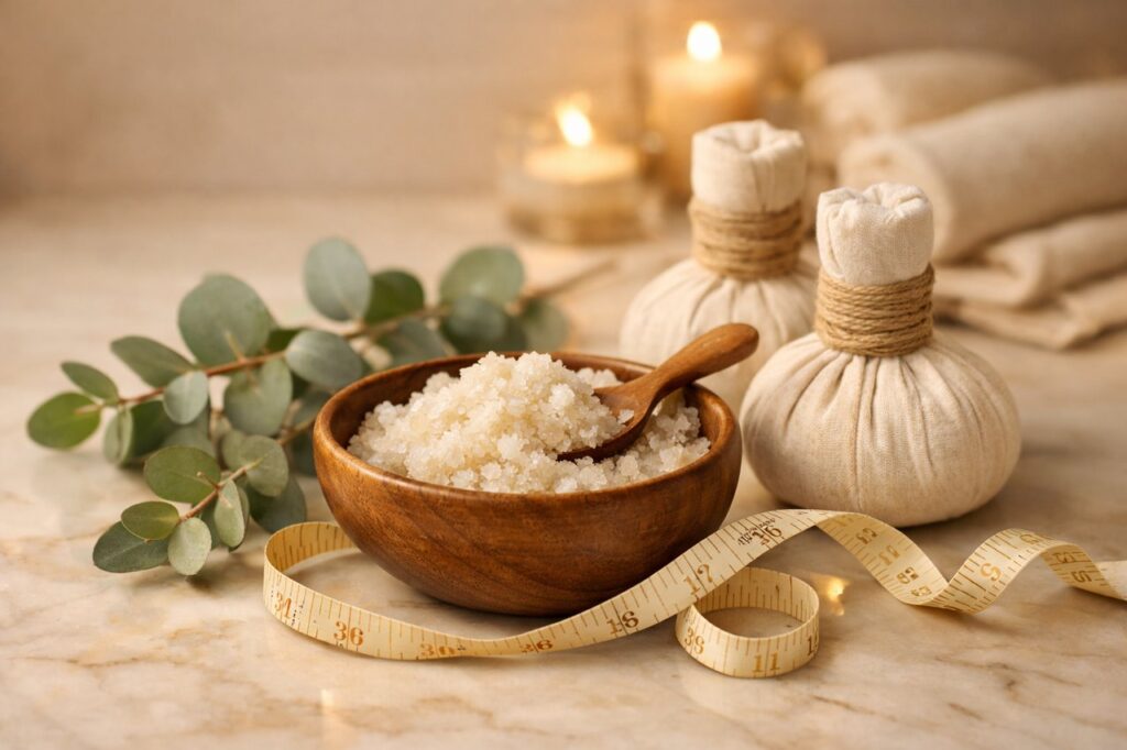 Spa body treatment with sea salt scrub and eucalyptus at U Spa Dubai